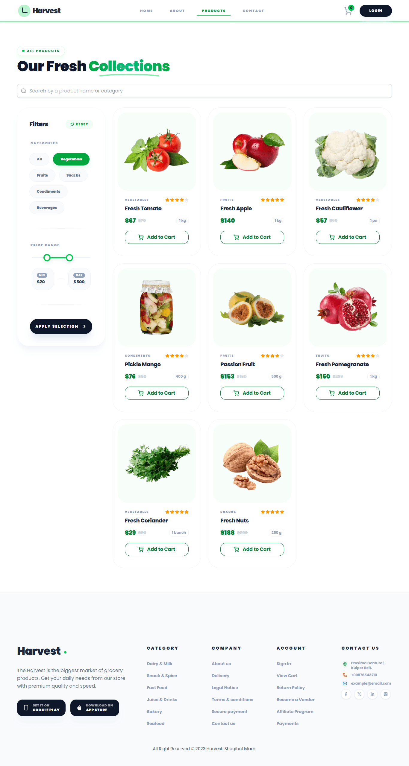Harvest - Premium Organic E-Commerce Platform screenshot 2