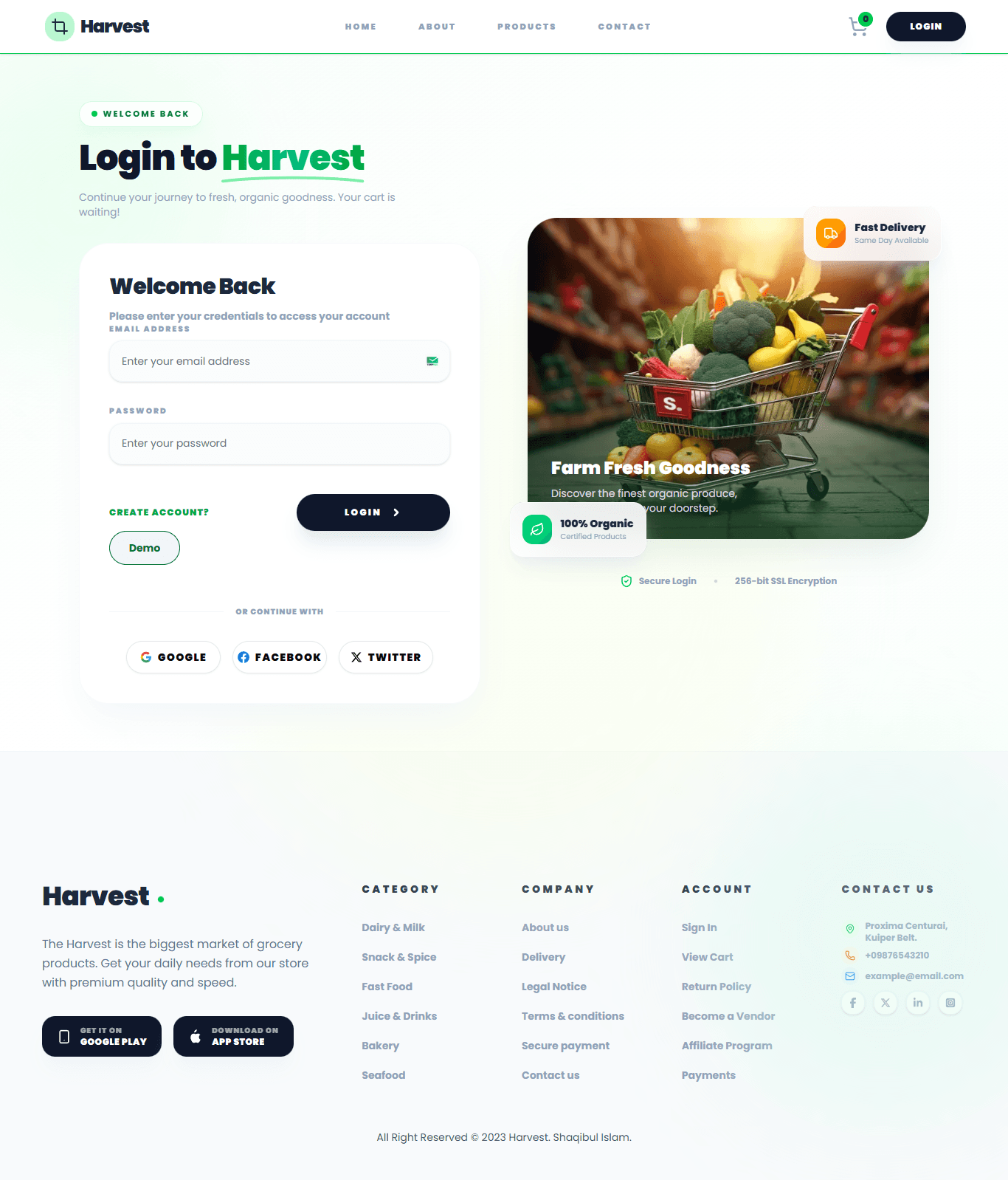 Harvest - Premium Organic E-Commerce Platform screenshot 3